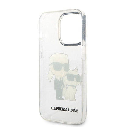 Futrola za Apple iPhone 14 Pro, Karl Lagerfeld, Glitter Karl & Choupette, Transparentna