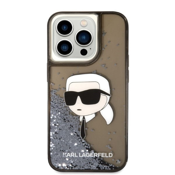 Futrola za Apple iPhone 14 Pro, Karl Lagerfeld, Glitter Karl's Head, Crna