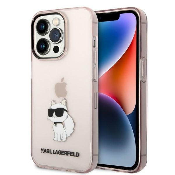 Futrola za Apple iPhone 14 Pro, Karl Lagerfeld, Ikonik Choupette, Roze