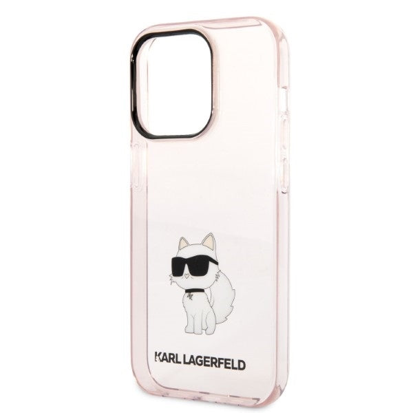Futrola za Apple iPhone 14 Pro, Karl Lagerfeld, Ikonik Choupette, Roze