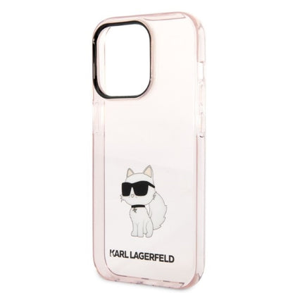 Futrola za Apple iPhone 14 Pro, Karl Lagerfeld, Ikonik Choupette, Roze