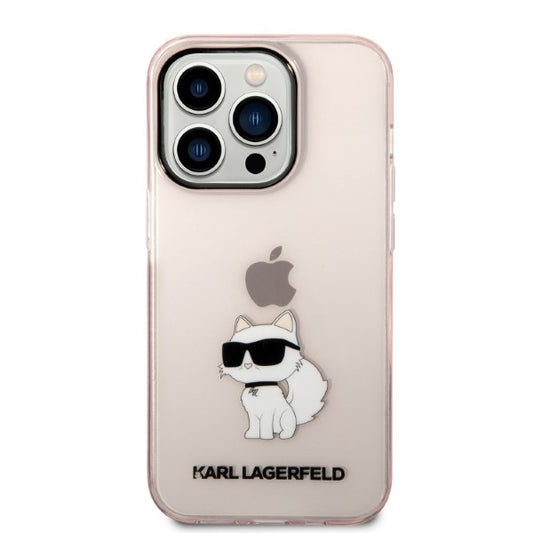 Futrola za Apple iPhone 14 Pro, Karl Lagerfeld, Ikonik Choupette, Roze