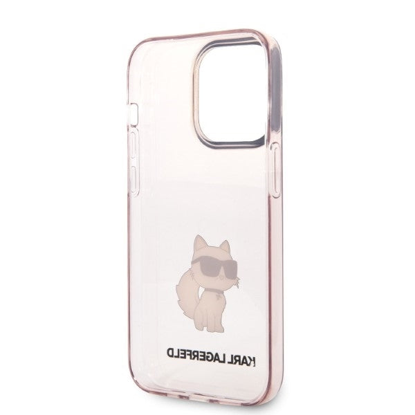 Futrola za Apple iPhone 14 Pro, Karl Lagerfeld, Ikonik Choupette, Roze