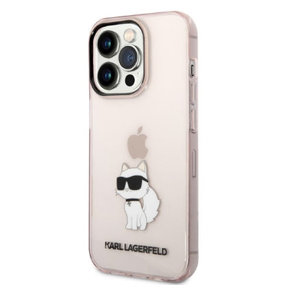 Futrola za Apple iPhone 14 Pro, Karl Lagerfeld, Ikonik Choupette, Roze