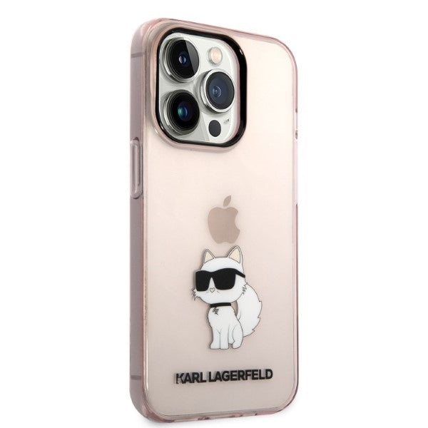 Futrola za Apple iPhone 14 Pro, Karl Lagerfeld, Ikonik Choupette, Roze
