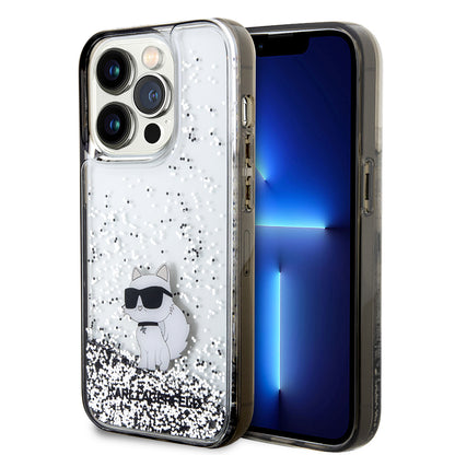 Futrola za Apple iPhone 14 Pro, Karl Lagerfeld, Liquid Glitter Choupette, Transparentna