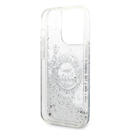 Futrola za Apple iPhone 14 Pro, Karl Lagerfeld, Liquid Glitter RSG, Srebrna