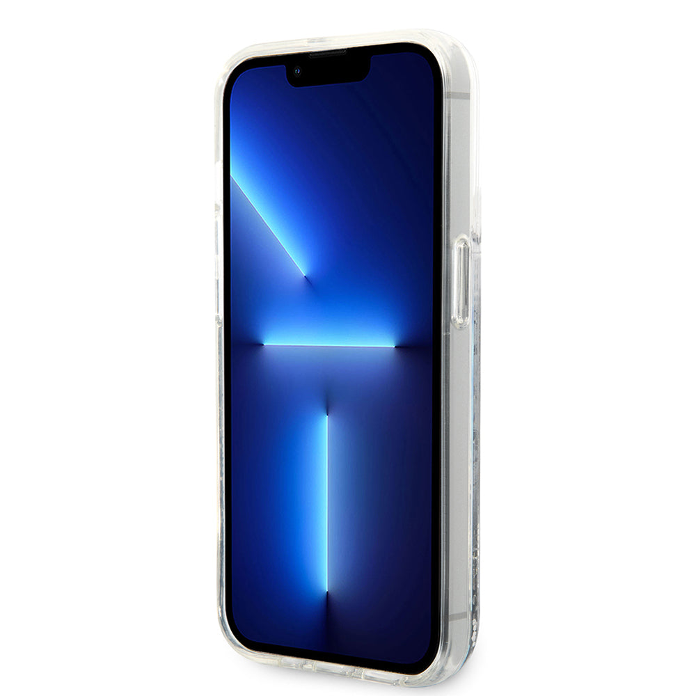 Futrola za Apple iPhone 14 Pro, Karl Lagerfeld, Liquid Glitter RSG, Srebrna