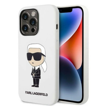 Futrola za Apple iPhone 14 Pro, Karl Lagerfeld, Silicone Ikonik NFT, Bela