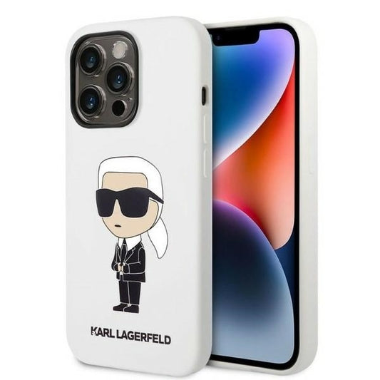 Futrola za Apple iPhone 14 Pro, Karl Lagerfeld, Silicone Ikonik NFT, Bela