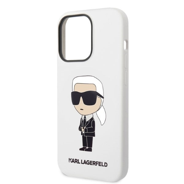 Futrola za Apple iPhone 14 Pro, Karl Lagerfeld, Silicone Ikonik NFT, Bela