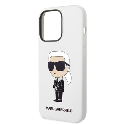 Futrola za Apple iPhone 14 Pro, Karl Lagerfeld, Silicone Ikonik NFT, Bela