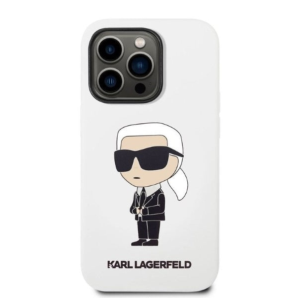 Futrola za Apple iPhone 14 Pro, Karl Lagerfeld, Silicone Ikonik NFT, Bela
