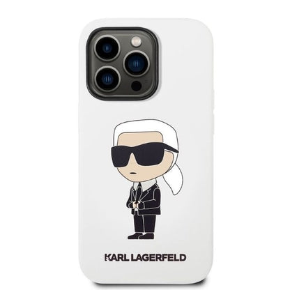 Futrola za Apple iPhone 14 Pro, Karl Lagerfeld, Silicone Ikonik NFT, Bela