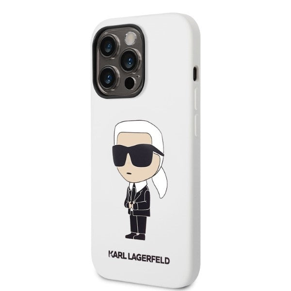 Futrola za Apple iPhone 14 Pro, Karl Lagerfeld, Silicone Ikonik NFT, Bela