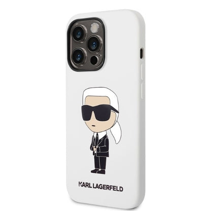 Futrola za Apple iPhone 14 Pro, Karl Lagerfeld, Silicone Ikonik NFT, Bela