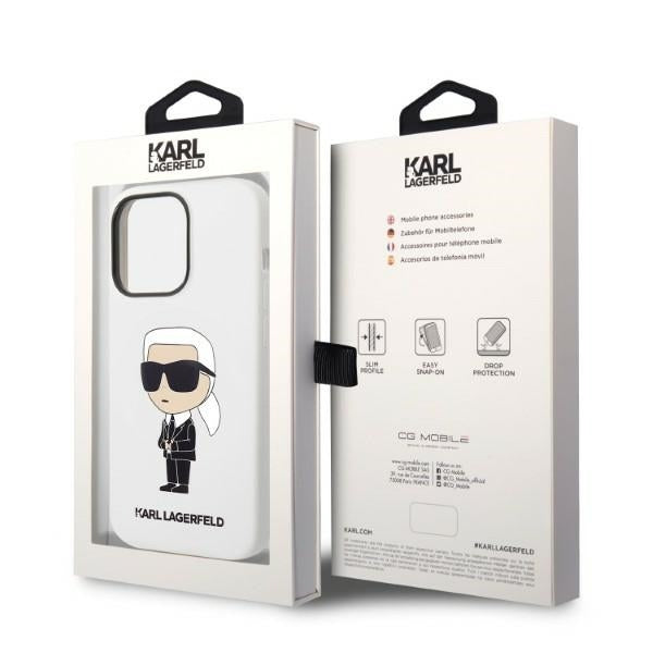 Futrola za Apple iPhone 14 Pro, Karl Lagerfeld, Silicone Ikonik NFT, Bela