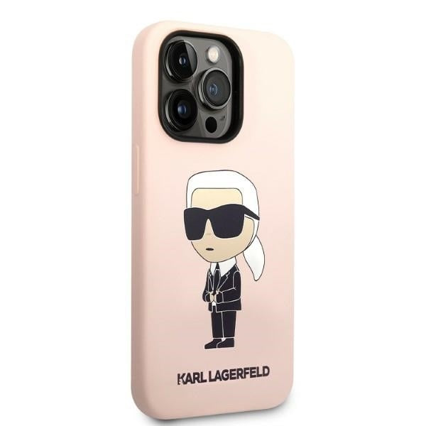 Futrola za Apple iPhone 14 Pro, Karl Lagerfeld, Silicone Ikonik NFT, Roze