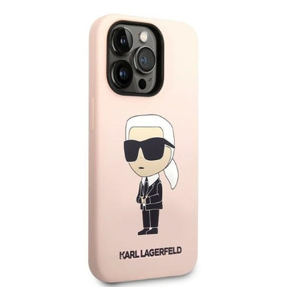 Futrola za Apple iPhone 14 Pro, Karl Lagerfeld, Silicone Ikonik NFT, Roze