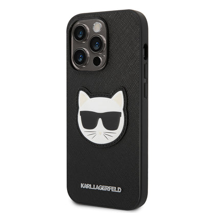 Futrola za Apple iPhone 14 Pro, Karl Lagerfeld, Saffiano Choupette's Head, Crna