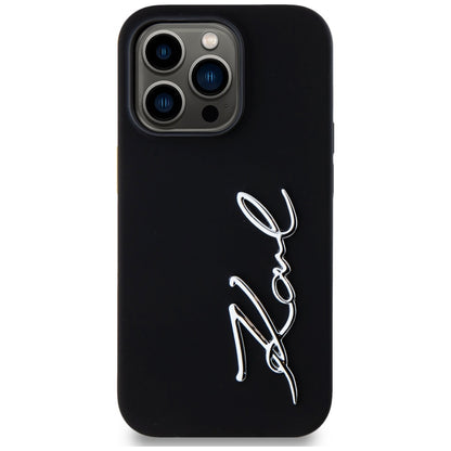 Futrola za Apple iPhone 14 Pro, Karl Lagerfeld, Silicone Karl Script, Crna