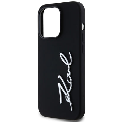Futrola za Apple iPhone 14 Pro, Karl Lagerfeld, Silicone Karl Script, Crna