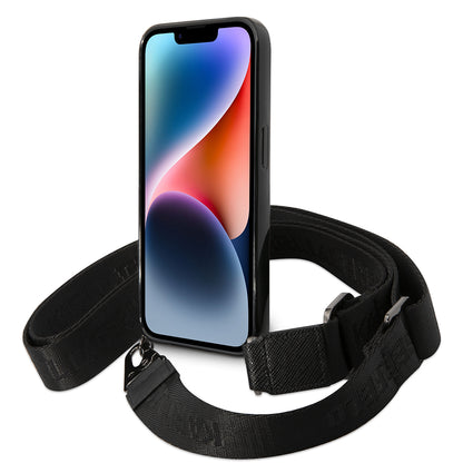 Futrola za Apple iPhone 14 Pro Max, Karl Lagerfeld, Color Stripes with Strap, Roze