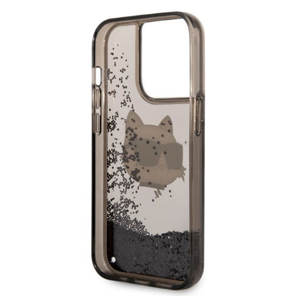 Futrola za Apple iPhone 14 Pro Max, Karl Lagerfeld, Glitter Choupette's Head, Crna
