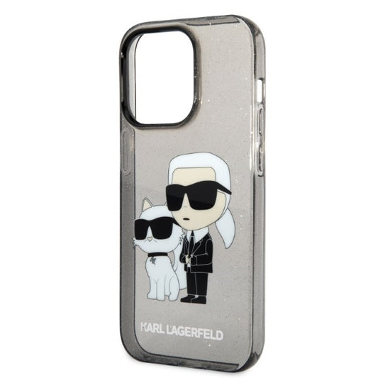 Futrola za Apple iPhone 14 Pro Max, Karl Lagerfeld, Glitter Karl & Choupette, Crna