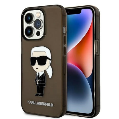 Futrola za Apple iPhone 14 Pro Max, Karl Lagerfeld, IML Ikonik NFT, Crna