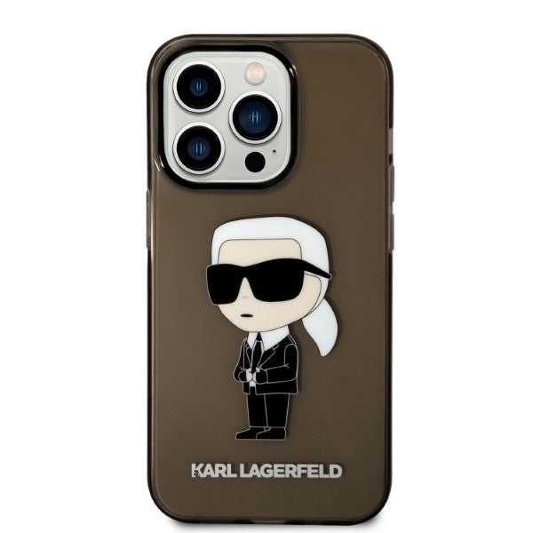 Futrola za Apple iPhone 14 Pro Max, Karl Lagerfeld, IML Ikonik NFT, Crna