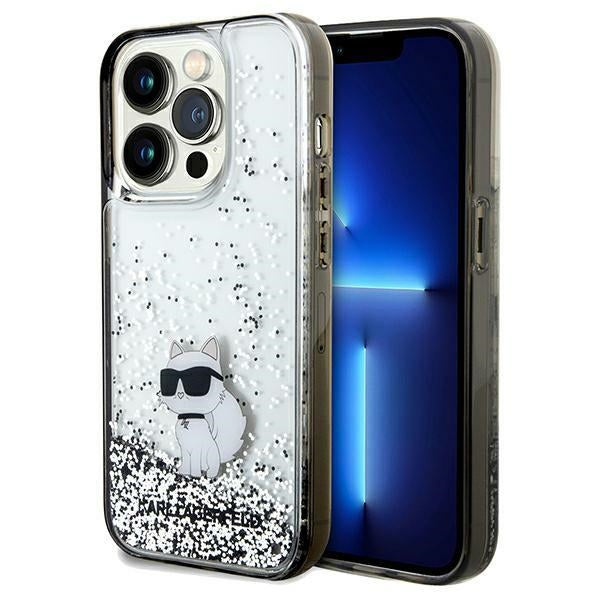 Futrola za Apple iPhone 14 Pro Max, Karl Lagerfeld, Liquid Glitter Choupette, Transparentna