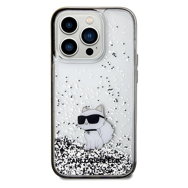 Futrola za Apple iPhone 14 Pro Max, Karl Lagerfeld, Liquid Glitter Choupette, Transparentna