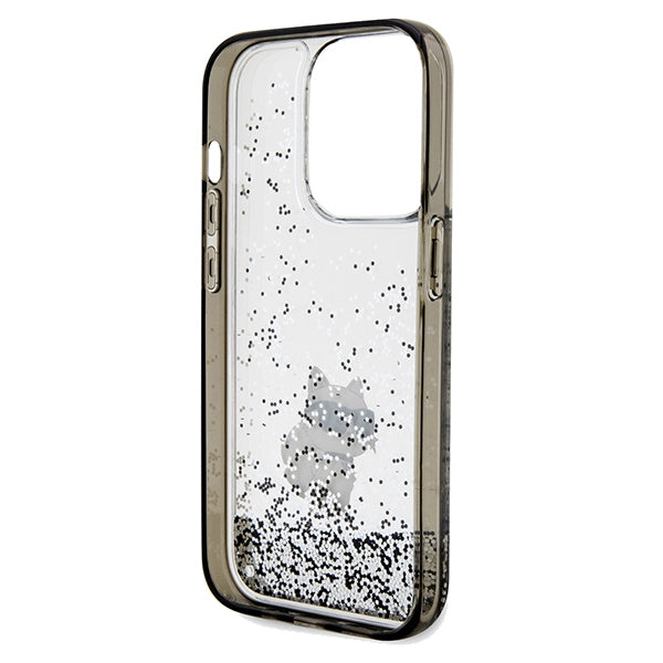 Futrola za Apple iPhone 14 Pro Max, Karl Lagerfeld, Liquid Glitter Choupette, Transparentna