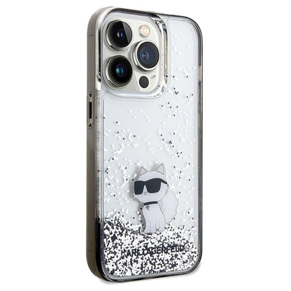 Futrola za Apple iPhone 14 Pro Max, Karl Lagerfeld, Liquid Glitter Choupette, Transparentna