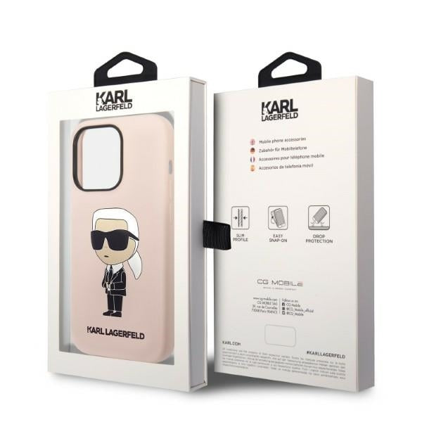Futrola za Apple iPhone 14 Pro Max, Karl Lagerfeld, Silicone Ikonik NFT, Roze