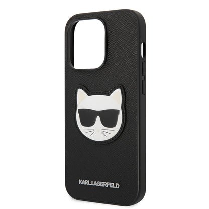 Futrola za Apple iPhone 14 Pro Max, Karl Lagerfeld, Saffiano Choupette's Head, Crna