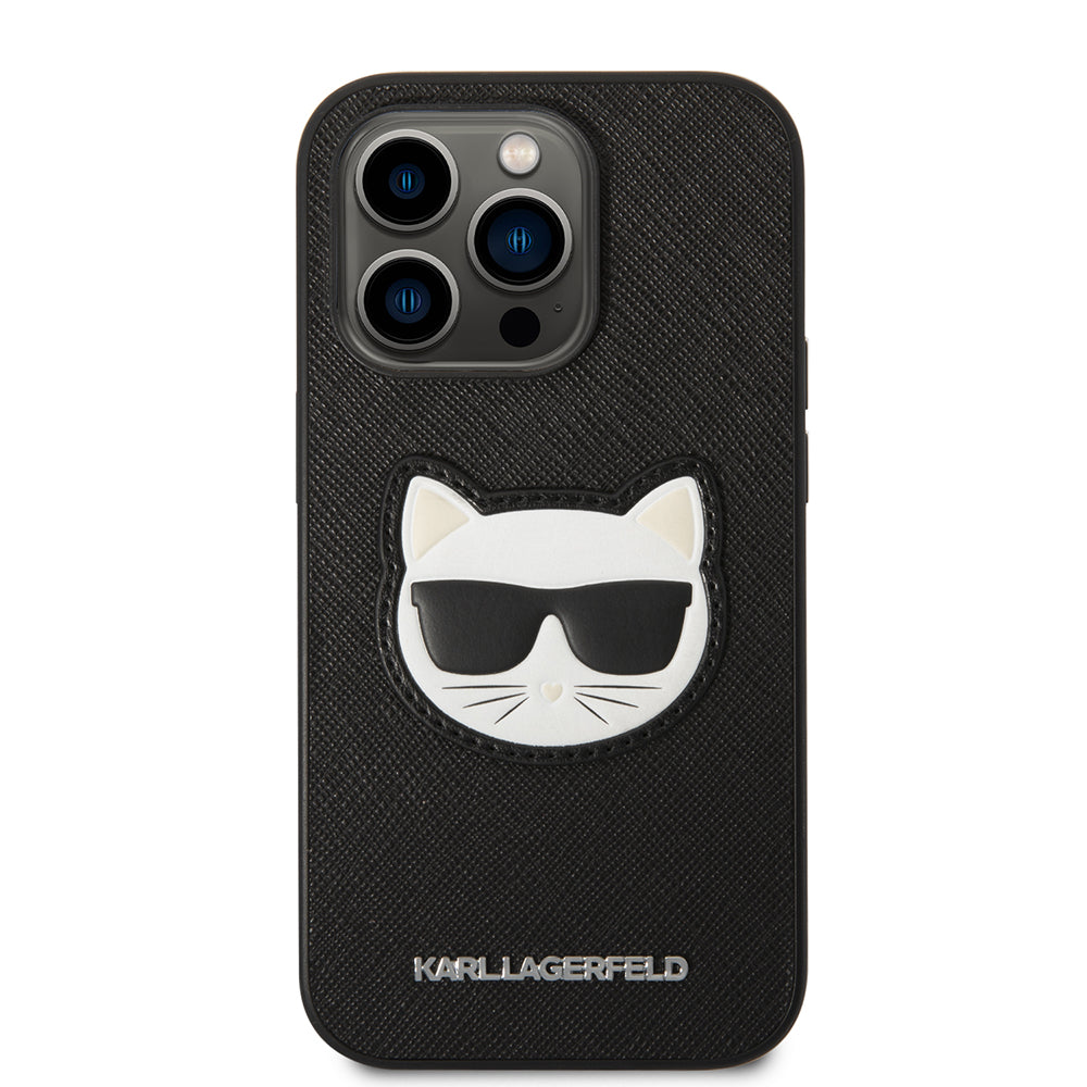 Futrola za Apple iPhone 14 Pro Max, Karl Lagerfeld, Saffiano Choupette's Head, Crna