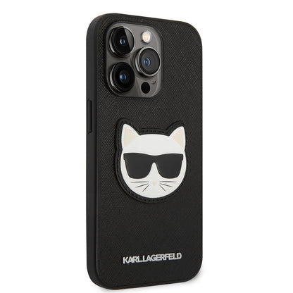 Futrola za Apple iPhone 14 Pro Max, Karl Lagerfeld, Saffiano Choupette's Head, Crna