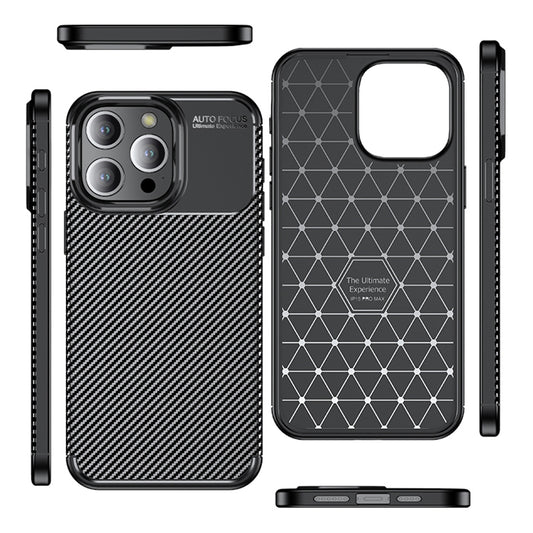 Futrola za Apple iPhone 14 Pro, Techsuit, CarbonFiber, Crna