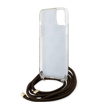 Futrola za Apple iPhone 15, Guess, 4G IML Printed Crossbody, Braon