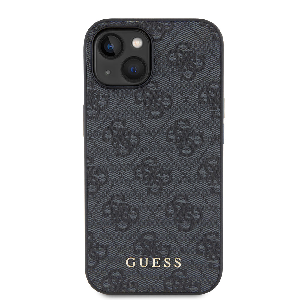 Futrola za Apple iPhone 15, Guess, 4G Metal Gold Logo, Siva