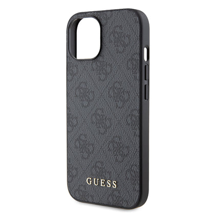 Futrola za Apple iPhone 15, Guess, 4G Metal Gold Logo, Siva