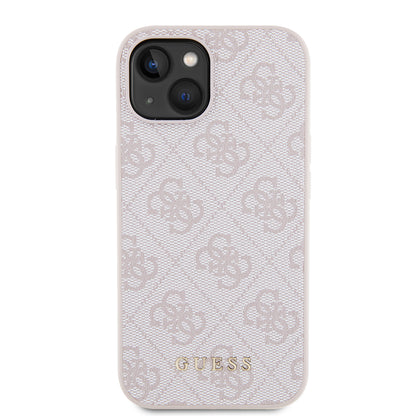 Futrola za Apple iPhone 15, Guess, 4G Metal Gold Logo, Roze