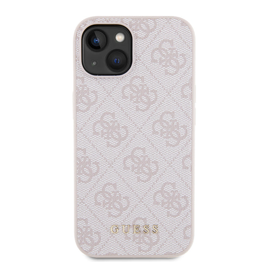 Futrola za Apple iPhone 15, Guess, 4G Metal Gold Logo, Roze