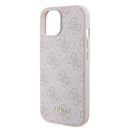 Futrola za Apple iPhone 15, Guess, 4G Metal Gold Logo, Roze