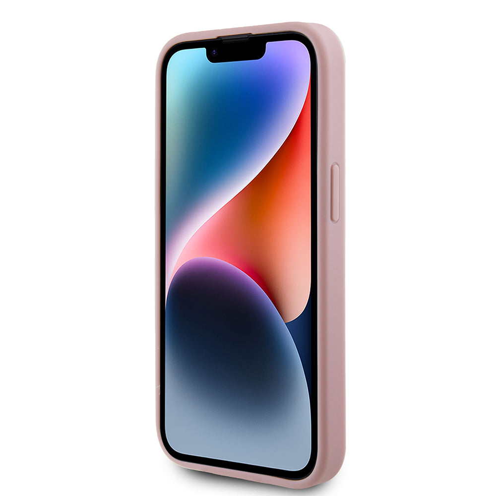 Futrola za Apple iPhone 15, Guess, Glitter Big 4G Script, Roze