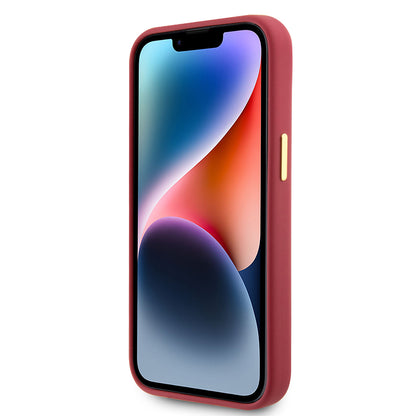 Futrola za Apple iPhone 15, Guess, Script Metal Logo & Frame, Crvena