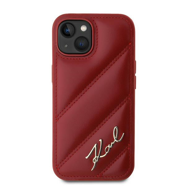 Futrola za Apple iPhone 15, Karl Lagerfeld, Diagonal Quilted Script, Rosie