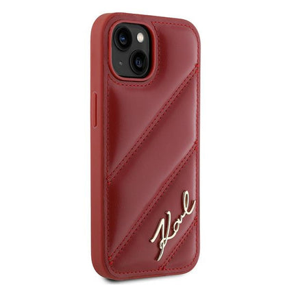 Futrola za Apple iPhone 15, Karl Lagerfeld, Diagonal Quilted Script, Rosie